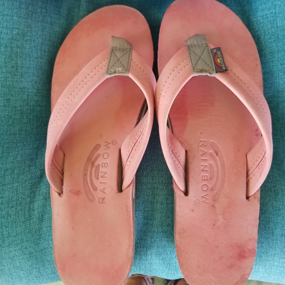 Rainbow Flip Flops